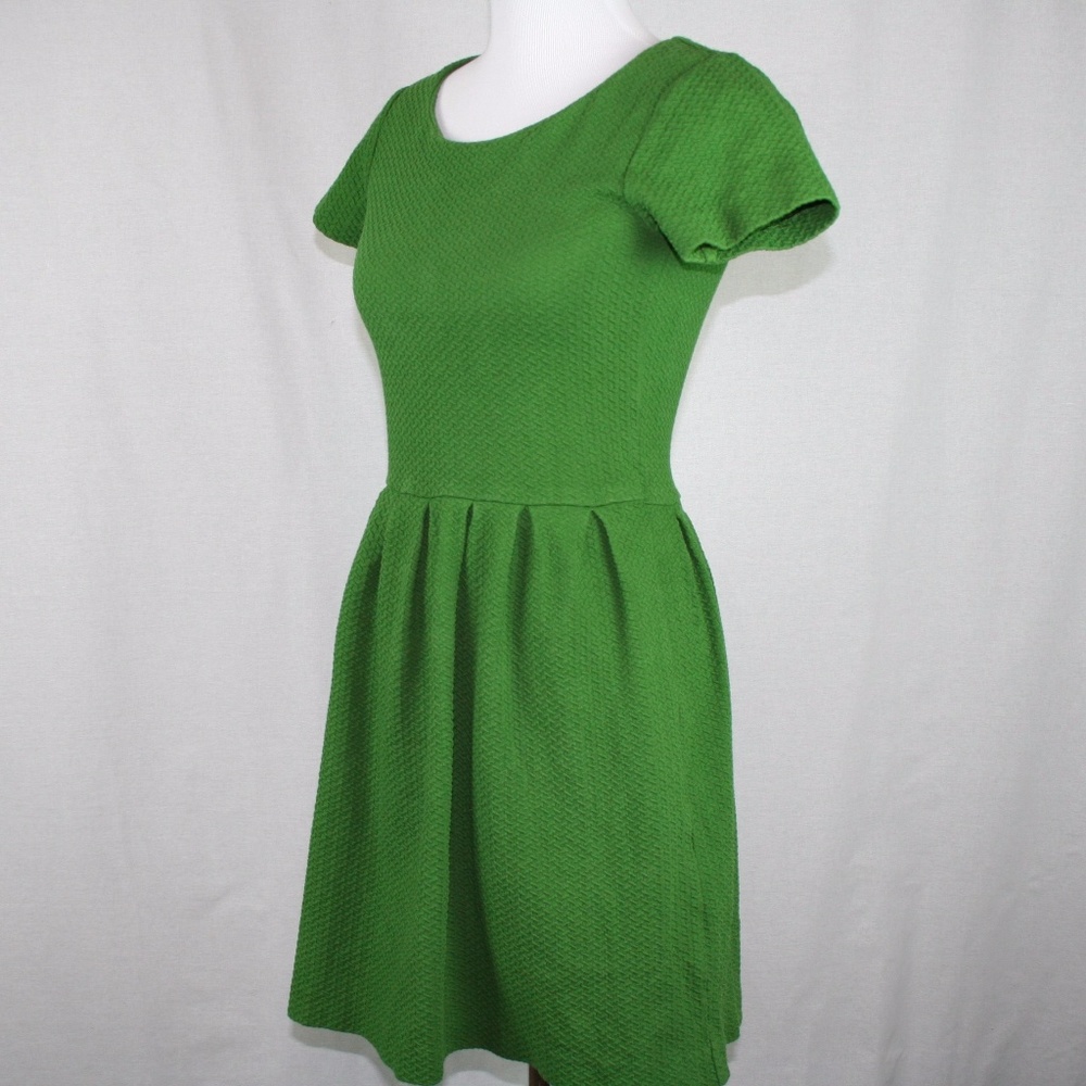 Anthropologie Gannie Basketweave Green Dress